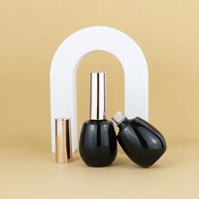 15ml Wholesale Empty Unique Gel Nail Polish Bottle Glass Bottle Black