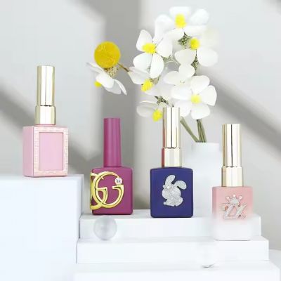 Wholesale Patch Metallic Empty Gel Nail Polish Bottle Luxury Extension Nail Clear Gel Nail Polish Bottle
