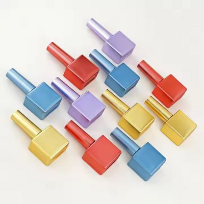 15ml Custom Color Red Electroplating Glass Empty UV Nail Polish Bottle