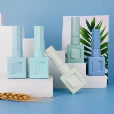 Custom logo Fancy 10ml 11ml 12ml square Nail Polish Bottle Wholesale Window Shape Uv Gel Nail Oil Glass Packing Free Sample