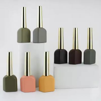 12ml Wholesale Special Shape Nail Gel Polish Glass Bottle with Brush Factory Custom Unique Nail Oil Liquid Bottle Bulk Supplier