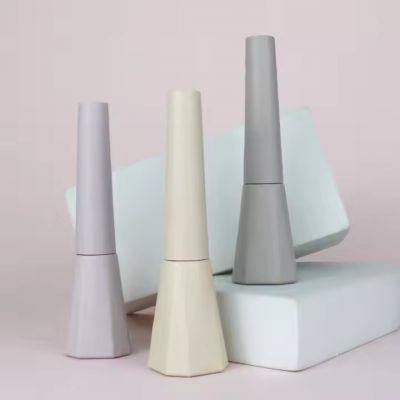 Custom logo 9ml Fancy Matte pink Brown Yellow Green Color Empty Gel Polish Bottle Supplier Oem Odm Nail Oil Glass Bottle Factory