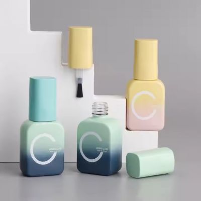Wholesale square Empty Nail Polish Glass Bottle Withcustom Luxury Perfume Sample Bottles with Box Nail Polish Bottle Supplier