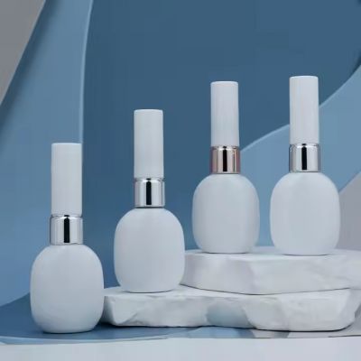 Nail Bottle New Design Logo Bottle for Gel Polish 10ML Cosmetic White Empty Nail Polish Bottle