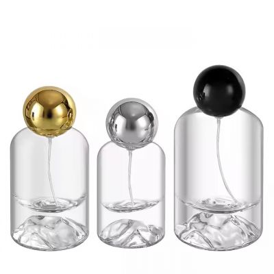 Luxury Round Thick Bottom Mountain Peaks 30ml 50ml 100ml Square Frosted Perfume Glass Bottle Cosmetics Spray Bottled