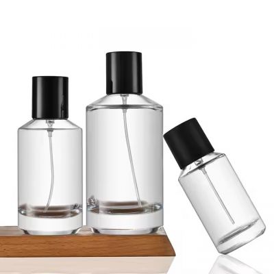 Manufacturer Spray Atomizer 30ml 50ml 100ml Round Grosir Botol Parfum Unik Slanted Shoulder Empty Glass Perfume Bottles