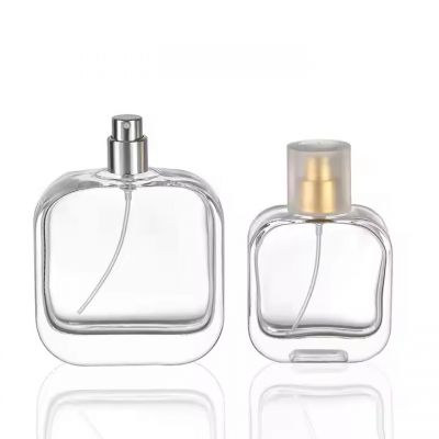 New Arrival 50 ML 100ML Clear Fragrance Bottle Perfume Glass Botol Perfume Custom Packaging Boxes