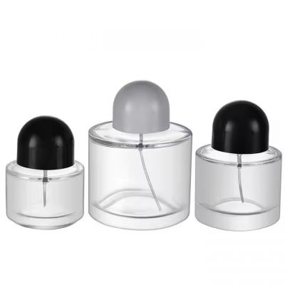 Fashion Hot Sale Flacon De Parfum Glass Perfume Bottles Cylindrical Shape Rond Vide 30ml 50 Ml 100 Ml Cosmetic Screen Printing
