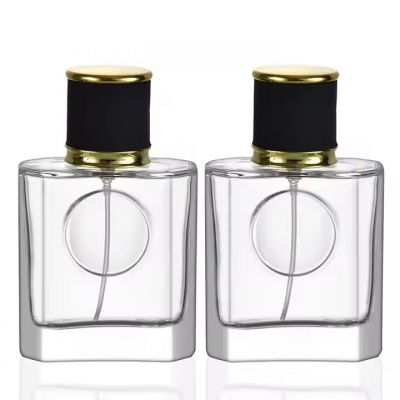 Luxury Glass Perfume Bottle Atmospheric Square Round Glass Spray Bottle for Men and Women