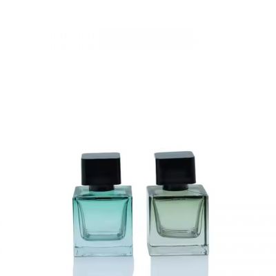 New Design High Quality Perfume Bottle Clear Square 50ml Perfume Bottle With Box