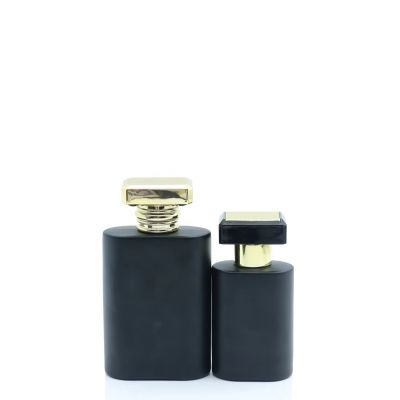 High Level Black Perfume Bottle 50ml 100ml Luxury Perfume Bottle Frosted Perfume Bottle With Packaging