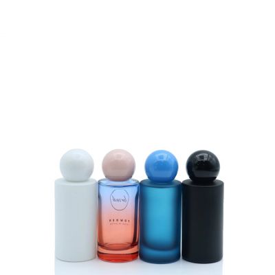Wholesale Fragrance Bottle Perfume Glass Luxury Perfume Bottle Round Lid Perfume Bottle With Box