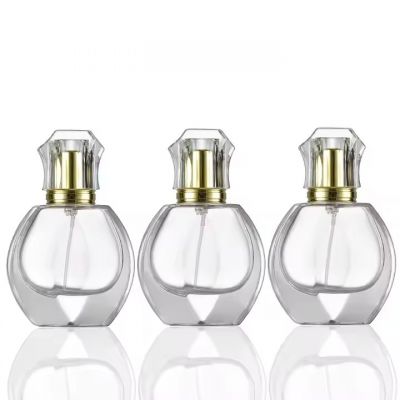 Luxury Refillable Empty Perfume Bottle Clear 50ml Women Glass Parfum Bottle with Box
