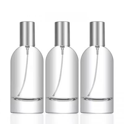 High Quality Perfume Bottle With Box Set Clear Perfume Empty Bottle 50ml Perfume Bottle Round