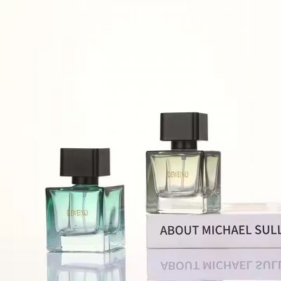 Best Selling Custom 30ml 50ml Circular Glass Perfume Spray Bottle Clear Luxury Oem Logo and Box Container Cap Perfume Bottle