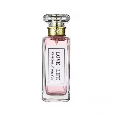 Custom Logo Perfume Spray Bottles Square Clear Glass Perfume Bottles 50Ml
