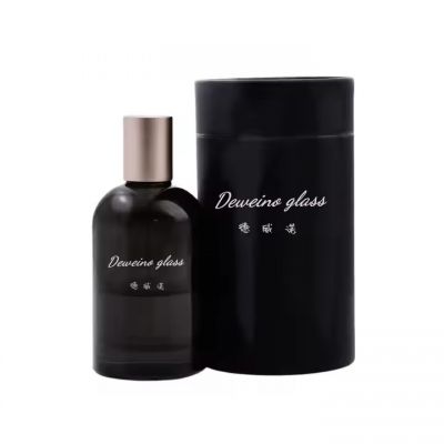 Luxury Custom Glass Cylinder Round Perfume Bottle 30 Ml 50ml 100ml Bottle Perfume With Box Packaging