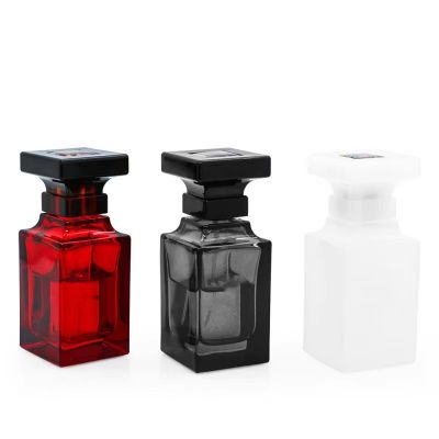 Custom Wholesale Perfume Bottle Luxury Cap Perfume Bottle 50ml 100ml Square Perfume Bottle Custom Packaging