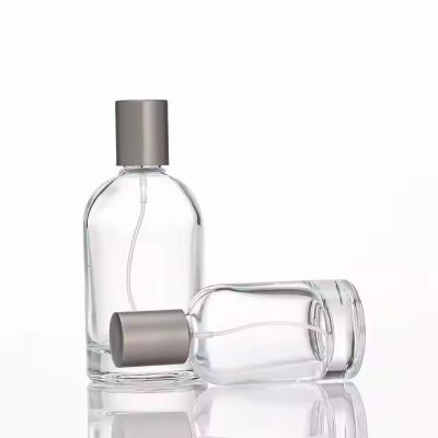 Custom Round 30ml 50ml 100ml Perfume Bottle Thick Bottom Clear Perfume Glass Bottle Glass Perfume Bottle with Custom Cap