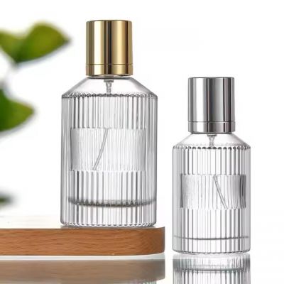 Luxurious High-end Cylindrical Glass Perfume Bottle 30ml 50ml 100ml Round Empty Custom Color Glass Spray Bottle for Perfume