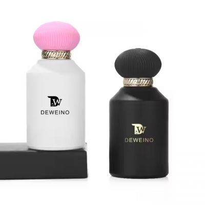 Good Selling Empty Perfume Bottles Matte Black and White 100ml Perfume Bottle Luxury Custom Glass Perfume Bottles