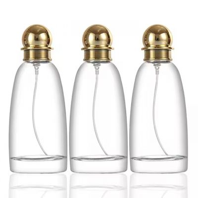 Minimalist Style 100ml Perfume Bottle Round Crimp Perfume Bottle 15mm Cylinder Round Glass Perfume Bottles