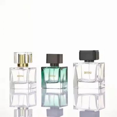 Custom Luxury 30ml 50ml Circular Glass Perfume Spray Bottle Clear Oem Logo and Box Container Cap Perfume Bottle