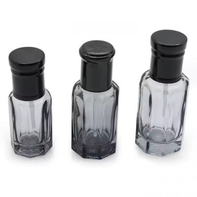 3ml 6ml 12ml Empty Black White Attar Oil Glass Perfume Bottle with Packing Gift Box