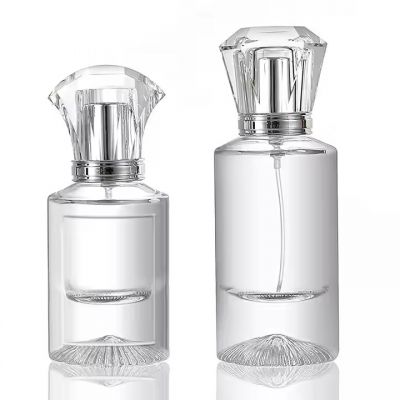 Customization Design Your Own Perfume Bottle Clear Perfume Bottle 50 ml Round 30ml Perfume Bottle