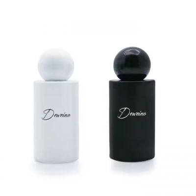 High-Grade Perfume Bottles 50Ml Luxury Perfume Black Glass Bottle Round Empty Perfume Bottle With Packaging