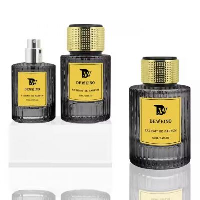 Best-Selling 30ml Round Men Perfume Bottle 100ml Perfume Bottle Black 50ml Perfume Bottle With Packaging Box
