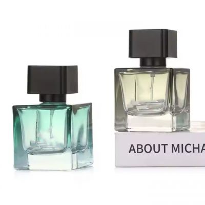 50Ml Custom Color Perfume Bottle Square Empty Perfume Bottle Best Selling Glass Perfume Bottles