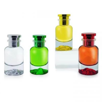 Black Thick Bottom Mountain Peaks Empty Cylinder Spray Perfume Bottles Fancy Perfume Bottle 50Ml Glass Perfume Bottle
