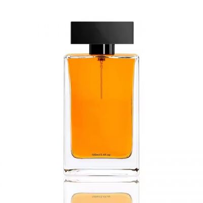 Good Quality Clear Square Perfume Bottle Custom Different Caps Perfume Bottles 100ml Crimp Perfume Bottle