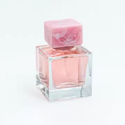 Thick Bottom Square Perfume Glass Bottle 50Ml Empty Perfume Bottles Custom Logo Clear Glass Perfume Bottles