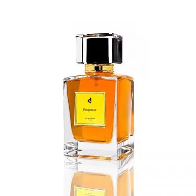 Custom Logo Square Perfume Bottle Clear 100Ml Perfume Glass Bottle Luxury Perfume Bottles With Box Packaging