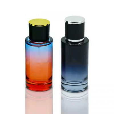 Luxury 50Ml Perfume Bottle Gradient Color Perfume Glass Bottle 100Ml Empty Perfume Bottle With Box Packaging