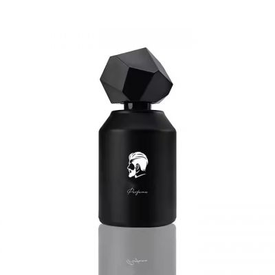 New Design Custom Cylinder 50ml Perfume Bottle 30ml 100ml Black Glass Spray Bottle With Black Plastic Cap