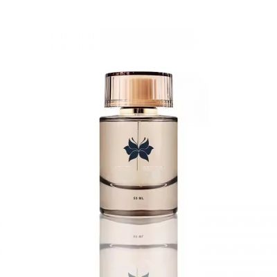 Luxury 50ml Empty Perfume Bottles Coffee Round High Quality Glass Perfume Bottle 30ML Custom Logo