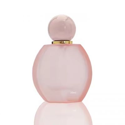 High Quality 30ml Empty Perfume Bottles Pink Frosted Fancy Lady Perfume Glass Bottle Spray