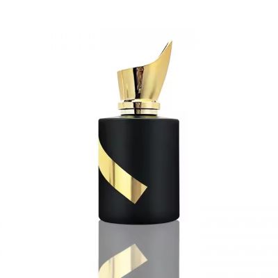 Hot Sale Black Perfume Bottle Cylindrical Perfume Bottle 100ml Custom Matte Black Perfume Bottle With Box