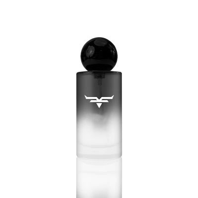 Luxury Perfume Bottle Empty 50ml Round Gradient Black Men's Spray Bottle Perfume With Gift Packaging