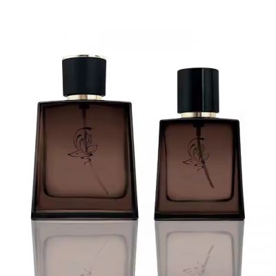 Unique Design Perfume Bottle 50ml Empty Perfume Bottles Glass Square Custom Luxury Perfume Bottle With Box