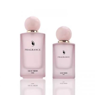 Good Selling 50 Ml Perfume Bottle Frosted Pink Perfume Bottles Glass Spray Luxury Perfume Bottle With Packaging