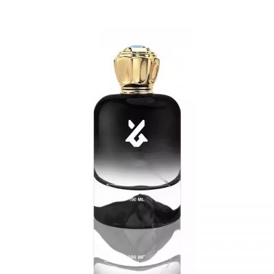 New Arrival 50Ml Perfume Bottle Custom Gradient Black Design Perfume Bottles Wholesale Round Perfume Bottle With Zinc Alloy Cap