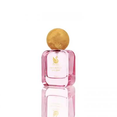 High-Grade Perfume Empty Bottle 30ML Perfume Spray Glass Bottle Clear Pink Perfume Bottle With Round Lid