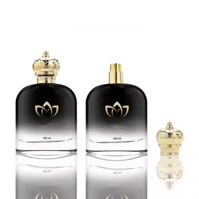 New Product Explosion Perfume Empty Bottle 50Ml Black Glass Spray Perfume Bottle With Metal Lid