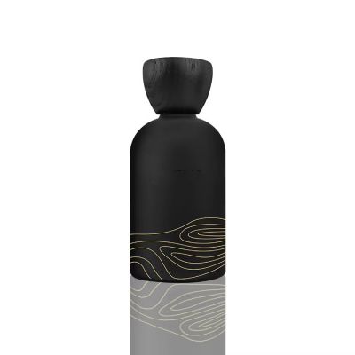 Sell Like Hot Cakes 50ML 100ML Black Perfume Bottle Luxury Glass Perfume Bottle Round Perfume Bottle With Cap