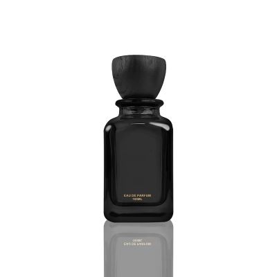 Wholesale Square 50ml Empty Perfume Bottles Custom 100Ml Perfume Bottle Black Perfume Bottle With Box Packaging And Unique Lid