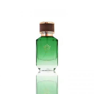 Luxury Glass Perfume Bottle Manufacturing Green Color 50ml Empty Perfume Bottle With Box Packaging